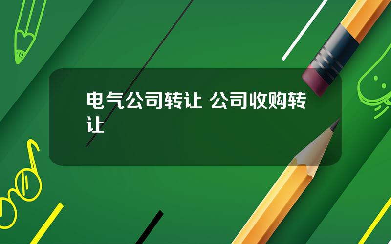 电气公司转让 公司收购转让